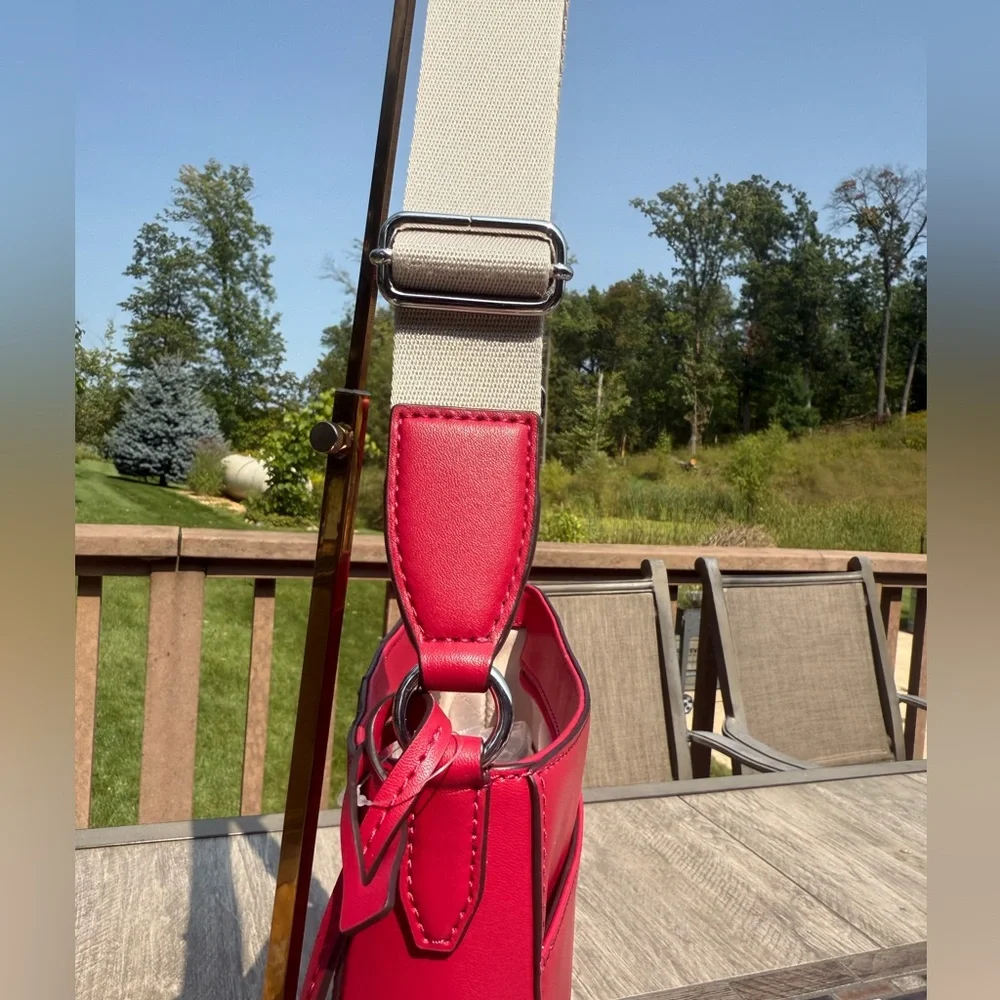 NWT! Michael Kors Jet Set Small Studded Patchwork and Signature Logo Crossbody - Picture 5 of 7